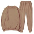 thumbnail image 1 of Wavsuf 2pcs Jogger Set Men Long Sweatsuits Sets for Mens Drawstring Sweatshirt and Sweatpants Khaki Size XL, 1 of 7