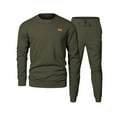 thumbnail image 1 of Wavsuf 2pcs Jogger Set Men Long Sweatsuits Sets for Mens Motion Shirt Sweatshirt and Sweatpants Army Green Size 2XL, 1 of 4