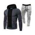 thumbnail image 1 of Wavsuf 2pcs Jogger Set Men Long Sweatsuits Sets for Mens Motion Shirt Sweatshirt and Sweatpants Dark Gray Size XL, 1 of 2
