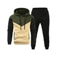 thumbnail image 1 of Wavsuf 2pcs Jogger Set Men Long Sweatsuits Sets for Mens Motion Shirt Sweatshirt and Sweatpants Green Size XL, 1 of 2