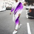 thumbnail image 1 of Wavsuf 2pcs Jogger Set Men Long Sweatsuits Sets for Mens New Motion Shirt Sweatshirt and Sweatpants Purple Size M, 1 of 5