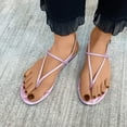 thumbnail image 1 of Wavsuf Flat Sandals for Women Casual Summer Hot Pink Thong Sandals Size 6, 1 of 5