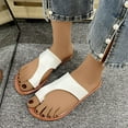 thumbnail image 1 of Wavsuf Flat Sandals for Women Casual Summer White Sandals Shoes Size 8.5, 1 of 5