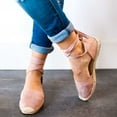 thumbnail image 1 of Wavsuf Flat Sandals for Women Closed Toe Casual Summer Wide Taping Pink Sandals Shoes Size 4.5, 1 of 3
