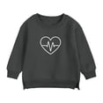 thumbnail image 1 of Wavsuf Girl Winter Pullover Kids Printed Sweatshirts Crew Neck Casual Top Hoodless Sweatshirt Dark Gray Size 6 Months, 1 of 3
