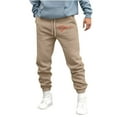 thumbnail image 1 of Wavsuf Joggers for Men Khaki Drawstring Sweatpants Pockets for Mens Motion Casual Jogger Pants Khaki Size L, 1 of 3