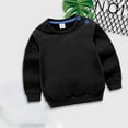 thumbnail image 1 of Wavsuf Kids Long Sleeve T-Shirt Pullover Spring Solid Black Tops Size 80, 1 of 4