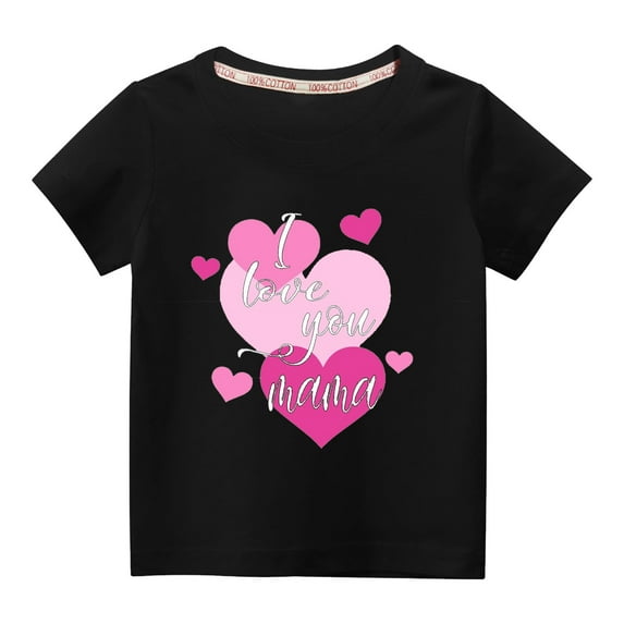 Cethrio Kids Short Sleeve T-Shirt Solid Printed Casual Summer Black Shirts Size 9 Years