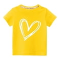 thumbnail image 1 of Wavsuf Kids T-Shirts Girls Printed Casual Summer Yellow Shirts Size 5 Years, 1 of 3