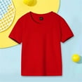thumbnail image 1 of Wavsuf Kids T-Shirts Girls Solid Summer Red Shirts Size 10 Years, 1 of 3