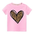 thumbnail image 1 of Wavsuf Kids T-Shirts Girls Summer Printed Casual Pink Shirts Size 4 Years, 1 of 3