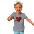 thumbnail image 1 of Cethrio Kids T-Shirts Girls Summer Solid Printed Casual Gray Shirts Size 4-5 Years, 1 of 4