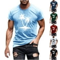 thumbnail image 1 of Wavsuf Men Short T-Shirts Sleeved Mens Summer Leisure Shirt Round Neck T Shirt Navy Size 4XL, 1 of 5