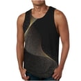 thumbnail image 1 of Wavsuf Men's Print Tank Top Sports Sleeveless Casual Crew Neck Black T-shirt Tank Size XL, 1 of 4