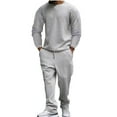 thumbnail image 1 of Wavsuf Men's Sweatsuits Set 2 piece Jogger Set for Men Pocket Sweatshirt and Sweatpants Gray Size 3XL, 1 of 5