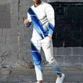 thumbnail image 1 of Wavsuf Men's Sweatsuits Set 2 piece Jogger Set for Men Tight Shirt Sweatshirt and Sweatpants Blue Size M, 1 of 7