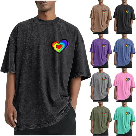 Wavsuf Mens Graphic Shirts for Men Tees Short Sleeve Fashionable Button Stand-Up Collar T Shirt Mint Green Size S