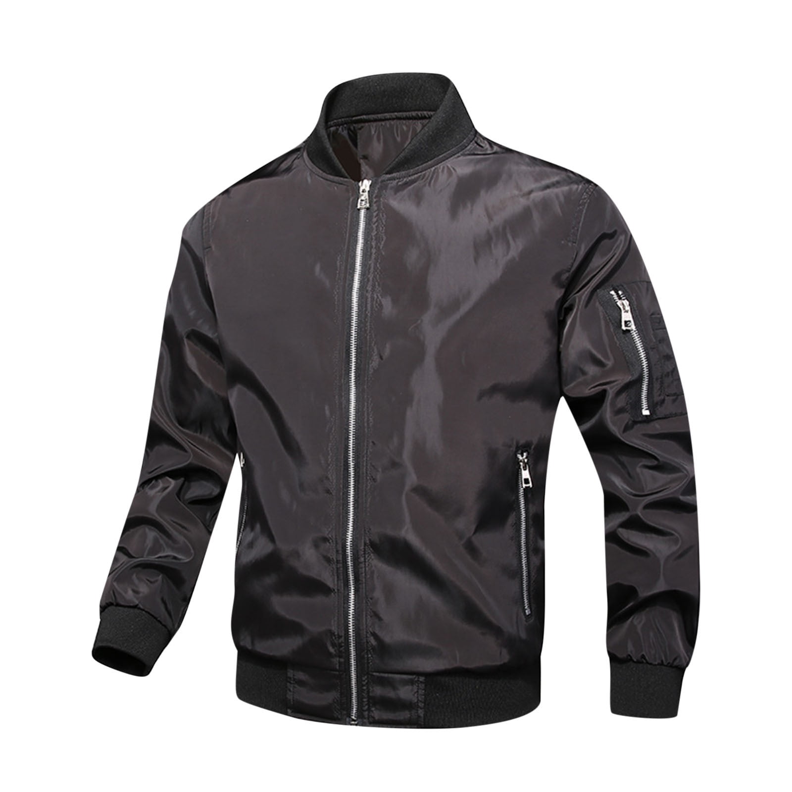 Wavsuf Mens Jackets Big And Tall Lightweight Casual Baseball Black