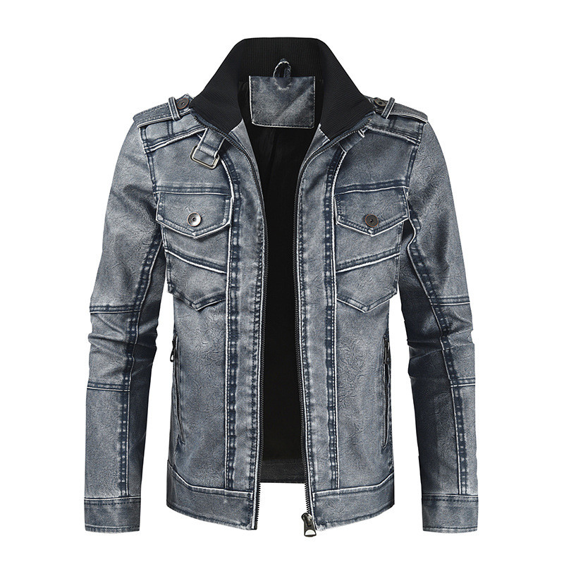 Wavsuf Mens Jackets Big And Tall Lightweight Zip Pockets Casual Blue