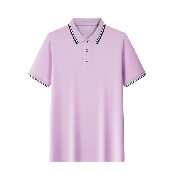 Wavsuf Mens Shirts Clearance Summer Turndown Purple Shirts Size 5XL