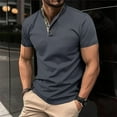 thumbnail image 1 of Wavsuf Mens Shirts Summer V-neck with Pockets Gray T-Shirts Size 2XL, 1 of 1