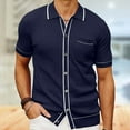 thumbnail image 1 of Wavsuf Mens Shirts Turndown Summer Navy Shirts Size 3XL, 1 of 6