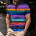 thumbnail image 1 of Wavsuf Mens Shirts Short Sleeve Button Down Crew Neck Summer Multicolor T-Shirts Size 2XL, 1 of 5