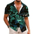 thumbnail image 1 of Wavsuf Mens Shirts Short Sleeve Button Down Summer Turndown Beach Hawaiian Multicolor Shirts Size XL, 1 of 3