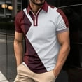 thumbnail image 1 of Wavsuf Mens Shirts Short Sleeve t Shirts Summer Turndown Zipper Red Shirts Size M, 1 of 5