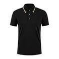 thumbnail image 1 of Wavsuf Mens Shirts Short Sleeve t Shirts Turndown Summer Black Shirts Size 3XL, 1 of 8