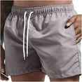 thumbnail image 1 of Wavsuf Mens Shorts Surf Beach with Pockets Elastic Waist Casual Summer Gray Swimwear Size 2XL, 1 of 4