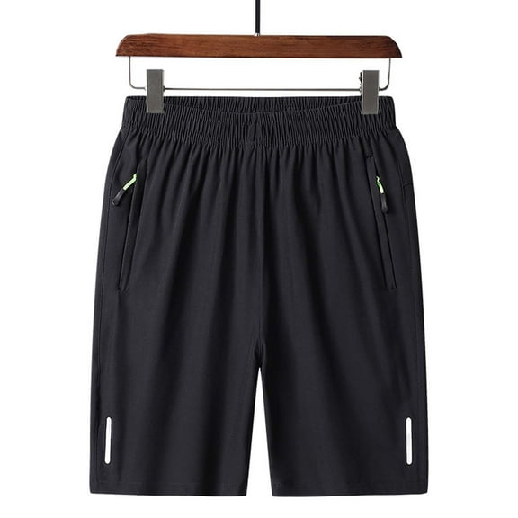 Wavsuf Mens Shorts Surf Beach with Pockets Loose Casual Summer Black Swimwear Size L