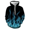thumbnail image 1 of Wavsuf Mens Sweatshirt Hoodie Graphic Blue Tops Size S, 1 of 3