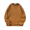 thumbnail image 1 of Wavsuf Mens Sweatshirts Solid Pullover Coffee Blouse Tops Size 2XL, 1 of 3