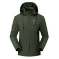 thumbnail image 1 of Wavsuf Outerwear for Men Zip Warm Windproof Waterproof Casual Undersize Green Jackets Size XL, 1 of 3