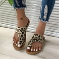 thumbnail image 1 of Wavsuf Pool Slides for Women Casual Summer Leopard Beach Khaki Slides Slippers Size 8, 1 of 9