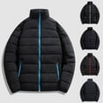 thumbnail image 1 of Wavsuf Puffer Jackets for Men Winter Jacket Heavyweight for Men Windbreaker Black Size L, 1 of 10
