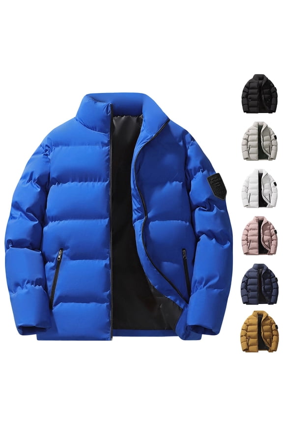 Puffer Jackets for Men Winter Jacket Heavyweight for Men for Men Coats White Size 2XL