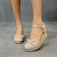 thumbnail image 1 of Wavsuf Sandals for Women Casual Summer Beige Sandals Shoes Size 7.5, 1 of 5