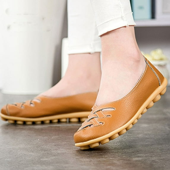 Wavsuf Sandals for Women Casual Summer Breathable Hollow Out Brown Sandals Shoes Size 10