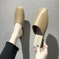 thumbnail image 1 of Wavsuf Sandals for Women Casual Summer Vintage Closed Toe Brown Sandals Shoes Size 4.5, 1 of 3
