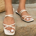 thumbnail image 1 of Wavsuf Sandals for Women Casual Summer Hollow Out Beach White Sandals Shoes Size 9.5, 1 of 8