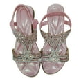 thumbnail image 1 of Wavsuf Sandals for Women Wide Boho Casual Summer Pink Sandals Shoes Size 7.5, 1 of 4