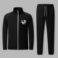 thumbnail image 1 of Wavsuf Sweatsuits 2pcs Sets Mens Jogger Set Long Motion Shirt Lightweight Sweatshirt and Sweatpants Black Size M, 1 of 4