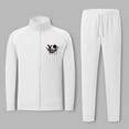 thumbnail image 1 of Wavsuf Sweatsuits 2pcs Sets Mens Jogger Set Long Motion Shirt Lightweight Sweatshirt and Sweatpants White Size 2XL, 1 of 4