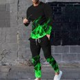 thumbnail image 1 of Wavsuf Sweatsuits 2pcs Sets Mens Jogger Set Long Tight Shirt Sweatshirt and Sweatpants Green Size 2XL, 1 of 7