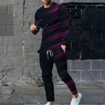 thumbnail image 1 of Wavsuf Sweatsuits 2pcs Sets Mens Jogger Set Long Tight Shirt Sweatshirt and Sweatpants Pink Size 3XL, 1 of 7