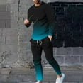 thumbnail image 1 of Wavsuf Sweatsuits 2pcs Sets Mens Jogger Set Long Tight Shirt Sweatshirt and Sweatpants Sky Blue Size 5XL, 1 of 7