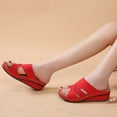 thumbnail image 1 of Wavsuf Wedge Sandals for Women Casual Summer Red Sandals Shoes Size 6, 1 of 5