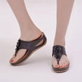 thumbnail image 1 of Wavsuf Wedge Sandals for Women Casual Summer Solid Black Sandals Shoes Size 8.5, 1 of 8
